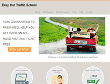 Tablet Screenshot of easyouttrafficschool.com